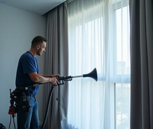 Professional curtain steam cleaning process equipment Matty Curtain Cleaning woombye