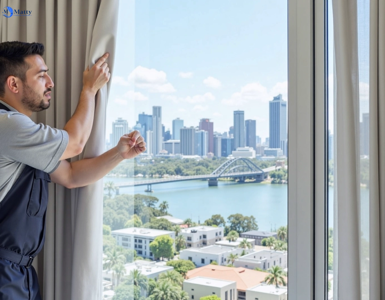 Professional curtain steam cleaning service woombye QLD by Matty Curtain Cleaning