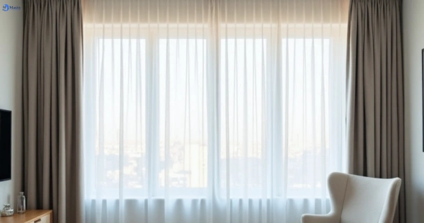 Freshly steam cleaned curtains in woombye QLD